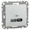 Розетка USB тип A+C 3А 21Вт Schneider Sedna Design SDD111405 Білий