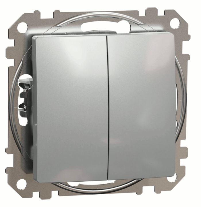 Вимикач 2-кл Schneider Sedna Design SDD113105 Алюміній