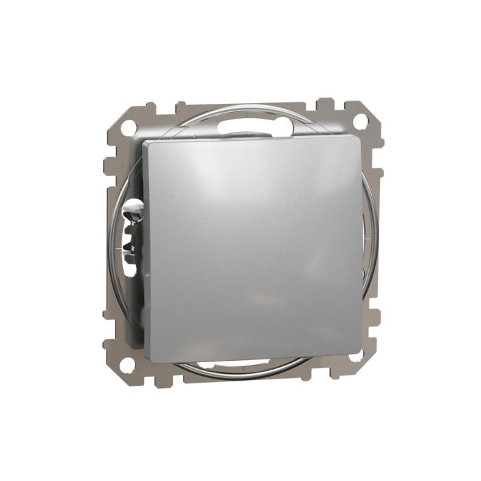 Перемикач кнопочний 1-кл Schneider Sedna Design SDD113116 Алюміній