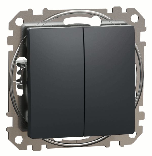 Вимикач 2-кл Schneider Sedna Design SDD114105 Чорний