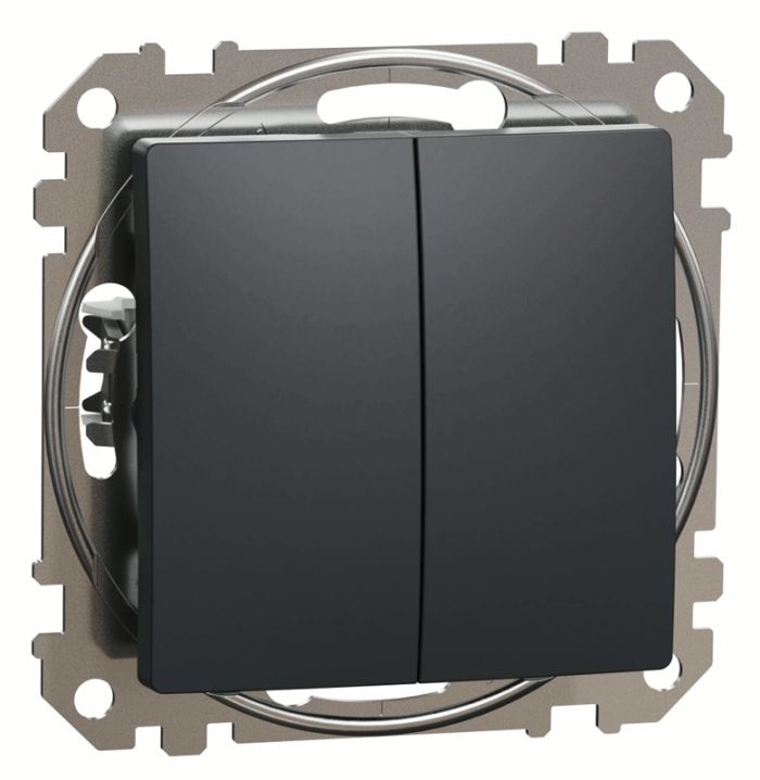Вимикач 2-кл Schneider Sedna Design SDD114105 Чорний
