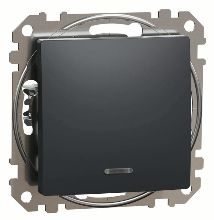 Перемикач з підсвіткою 1-кл Schneider Sedna Design SDD114106L Чорний