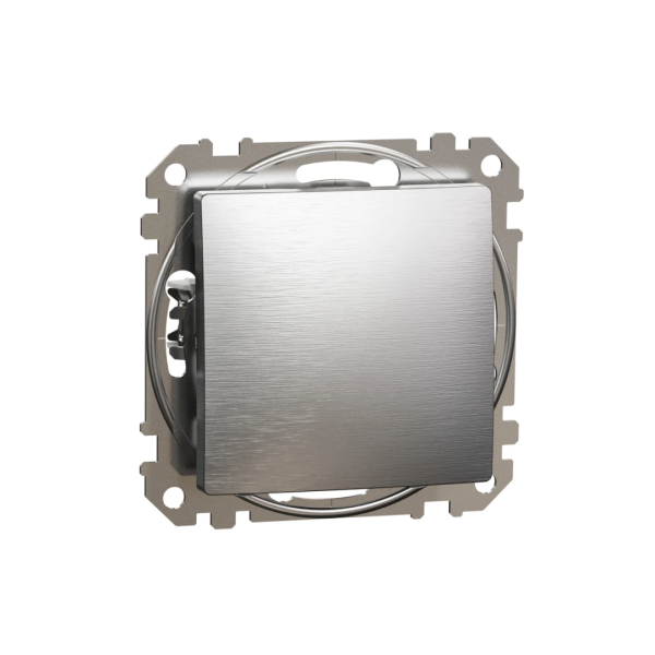 Кнопочный вимикач 1-кл Schneider Sedna Elements SDD170111 Алюміній матований