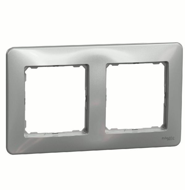 Рамка 2-на Schneider Sedna Design SDD313802 Алюміній