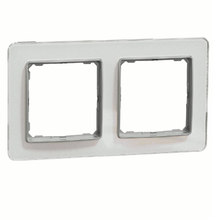 Рамка 2-на Schneider Sedna Elements SDD360802 Біле скло