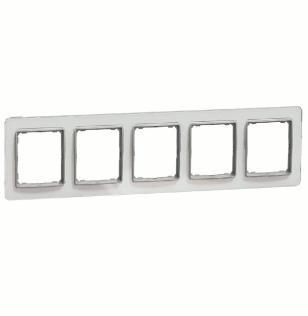 Рамка 5-на Schneider Sedna Elements SDD360805 Біле скло