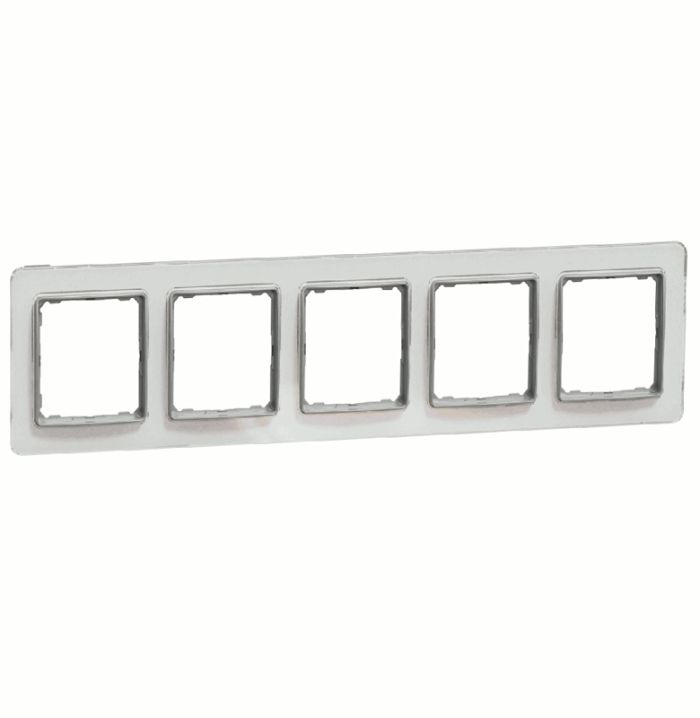Рамка 5-на Schneider Sedna Elements SDD360805 Біле скло