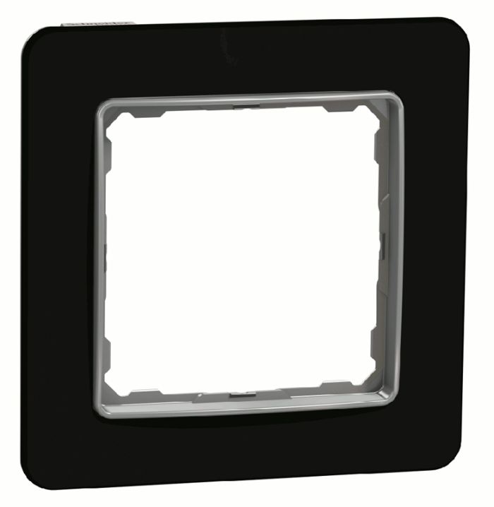 Рамка 1-на Schneider Sedna Elements SDD361801 Чорне скло