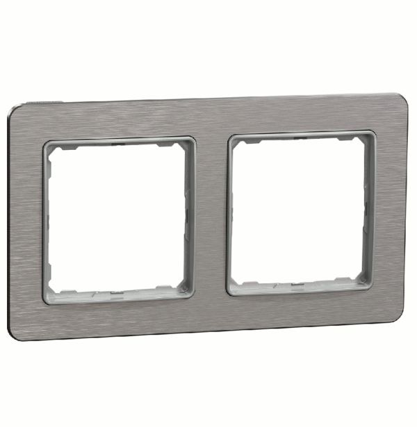 Рамка 2-на Schneider Sedna Elements SDD370802 Алюміній матований