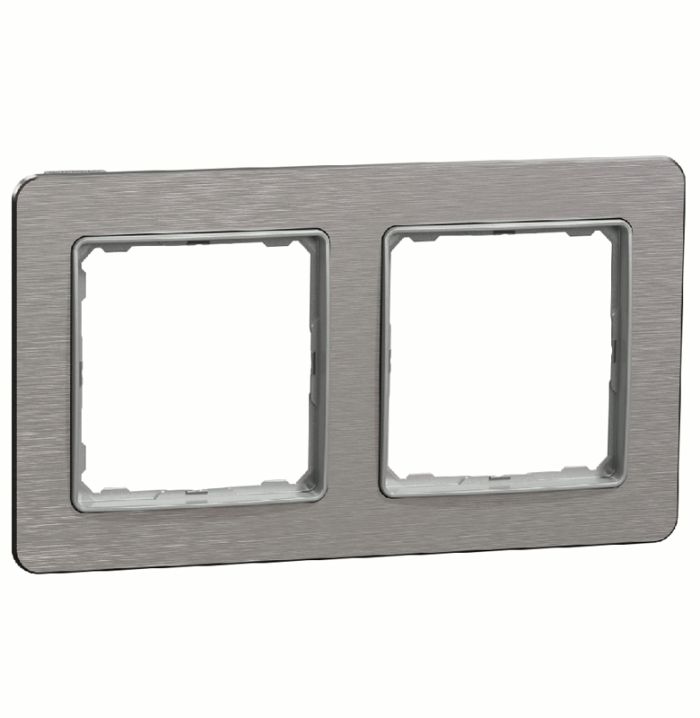 Рамка 2-на Schneider Sedna Elements SDD370802 Алюміній матований