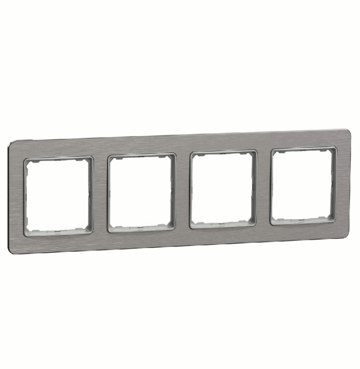 Рамка 4-на Schneider Sedna Elements SDD370804 Алюміній матований