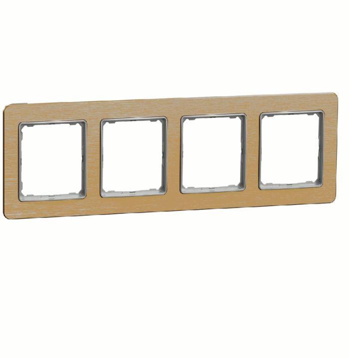 Рамка 4-на Schneider Sedna Elements SDD371804 Матове золото