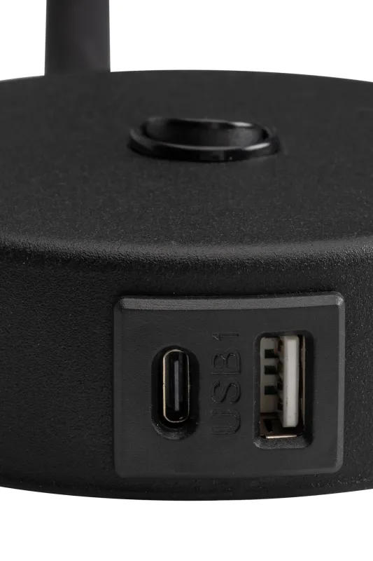 Настінний світильник TK Lighting 10201 LAGOS USB BLACK GOLD (30557)