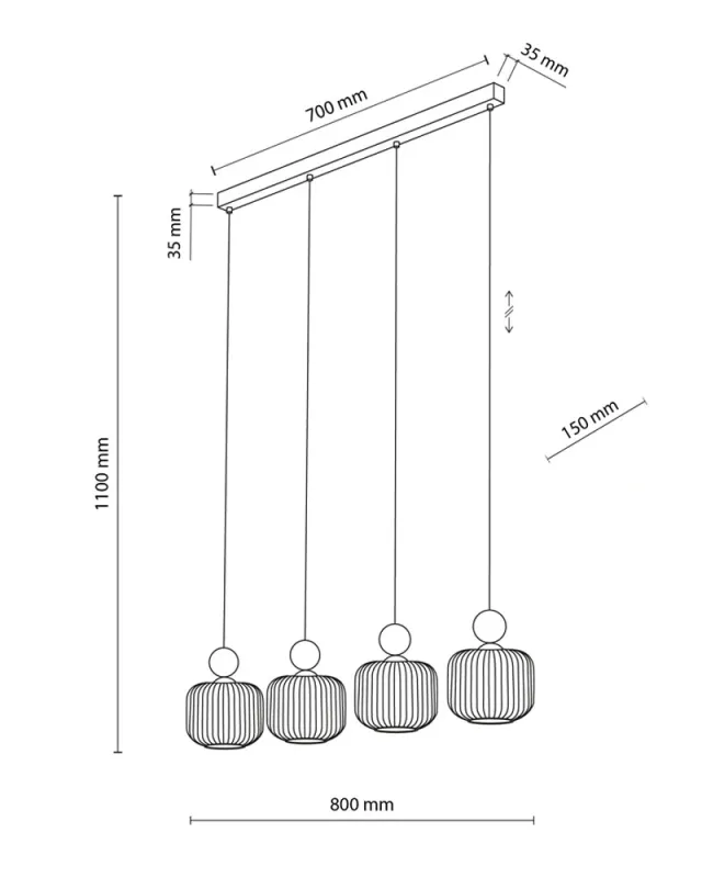 Підвісний світильник TK LIGHTING 11051 BALLO