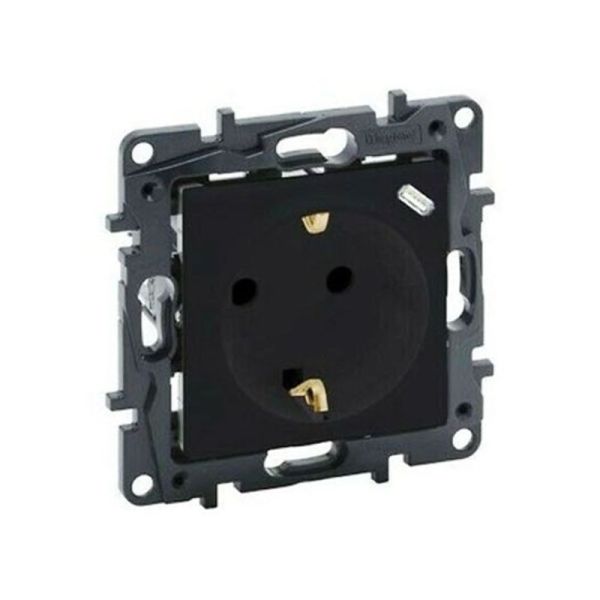 Розетка з з/к  16A + USB Тип C 1,5 A 250В автоматичні клеми Legrand 864527 NILOE STEP Чорний