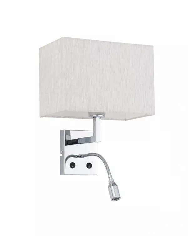 Бра Nowodvorski 11785 Hotel Mood E27+LED 2x10W+2.2W 4000K IP20 світло-бежевий