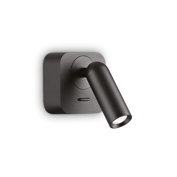 Бра Ideal Lux 260655 BEAN SQUARE AP NERO, 3.5 Вт, 220 лм, 3000K