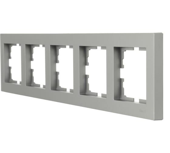 Рамка 5-а горизонтальна Lezard VESNA Сірий (742-3500-150)