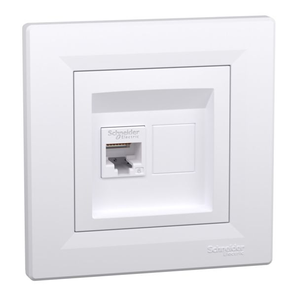 Розетка комп'ютерна, rj45, кат.6, utp, білий (EPH4700121)