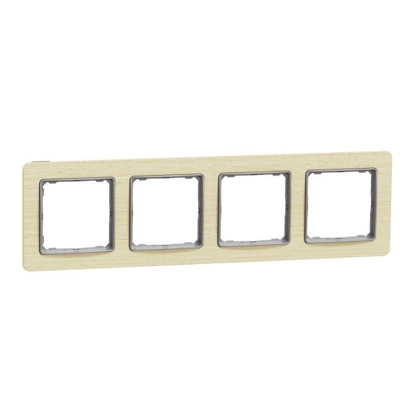 Рамка 4-на Schneider Sedna Elements SDD380804 Береза