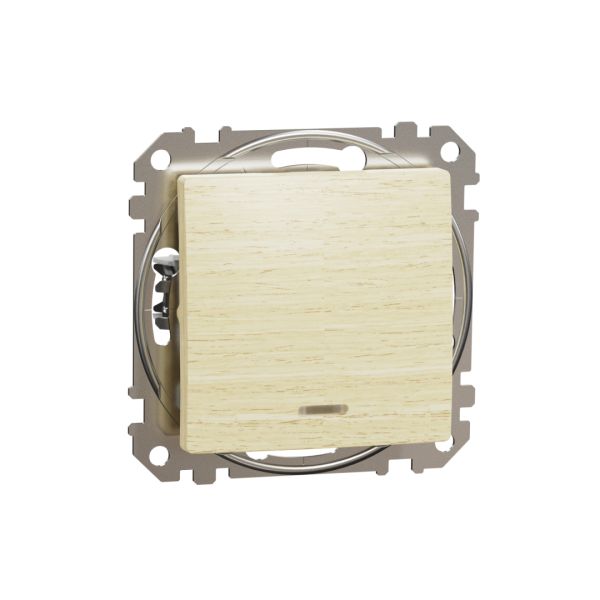 Вимикач з підсвіткою 1-кл Schneider Sedna Elements SDD180101L Береза