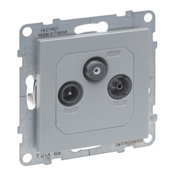 Розетка TV-R-SAT кінцева 10dB Legrand SUNO 721369 алюміній