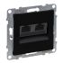 Розетка комп'ютерна 2-а RJ45 Cat5E/UTP Legrand SUNO 721451 чорний