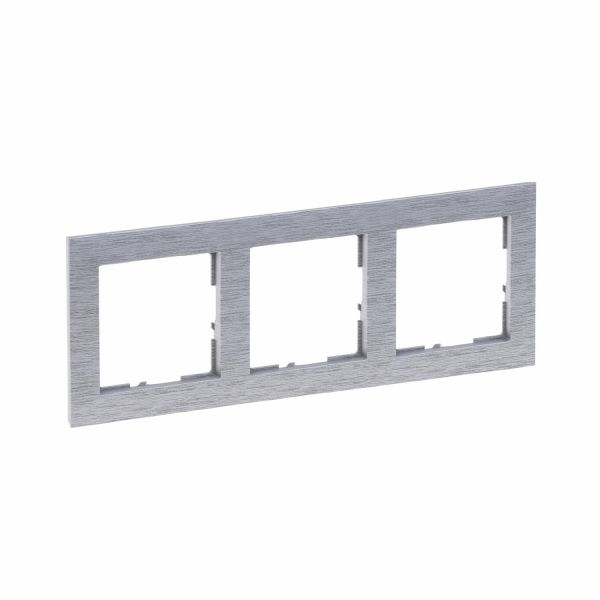 Рамка 3-а Legrand SUNO 721563 фактурний алюміній