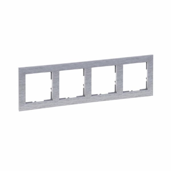 Рамка 4-а Legrand SUNO 721564 фактурний алюміній