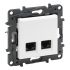 Розетка комп'ютерна 2XRJ45 CAT5e UTP Legrand 863160 NILOE STEP Білий