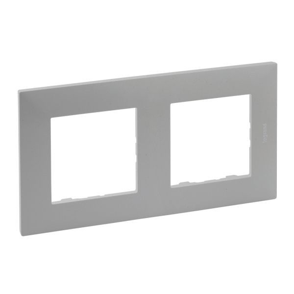Рамка 2-місна Legrand 863392 NILOE STEP Алюміній