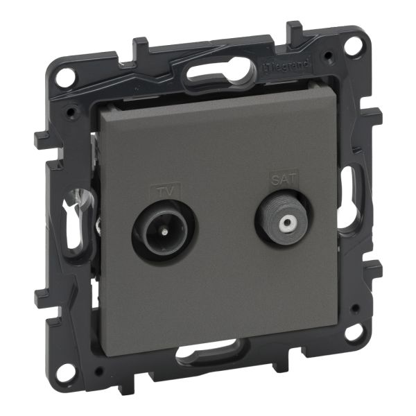 Розетка TV-SAT "зірка" Legrand 863483 NILOE STEP Сталь