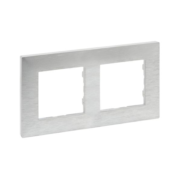 Рамка 2-місна Legrand 863892 NILOE STEP Фактурний алюміній
