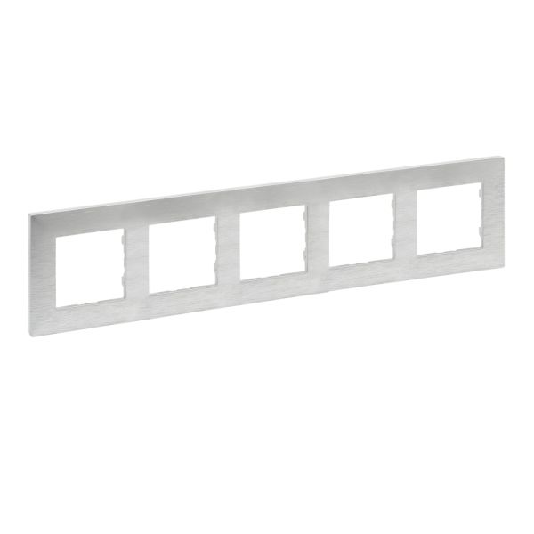 Рамка 5-місна Legrand 863895 NILOE STEP Фактурний алюміній