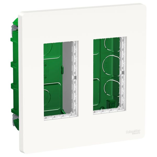 Блок unica system+ скритий монтаж 2х2 Unica New, NU172418, білий