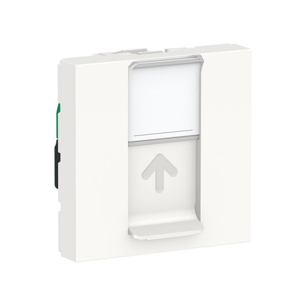 Розетка комп'ютерна, RJ45, одинарна, кат. 5е UTP, 2-мод., Unica New NU341118 білий