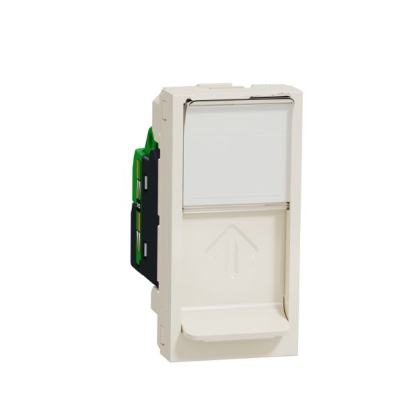 Розетка комп. 1-а., RJ45, кат.5 STP, 1-мод., Unica New, NU341244, бежевий