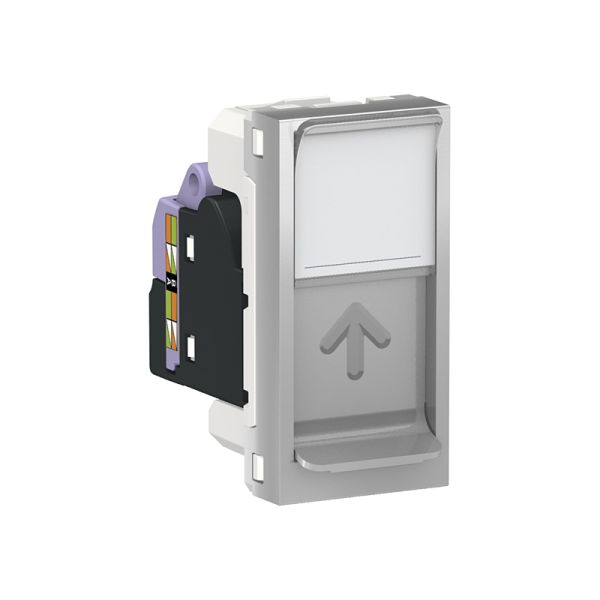 Розетка комп. 1-а., RJ45, кат.6 UTP, 1-мод., Unica New, NU341430, алюміній