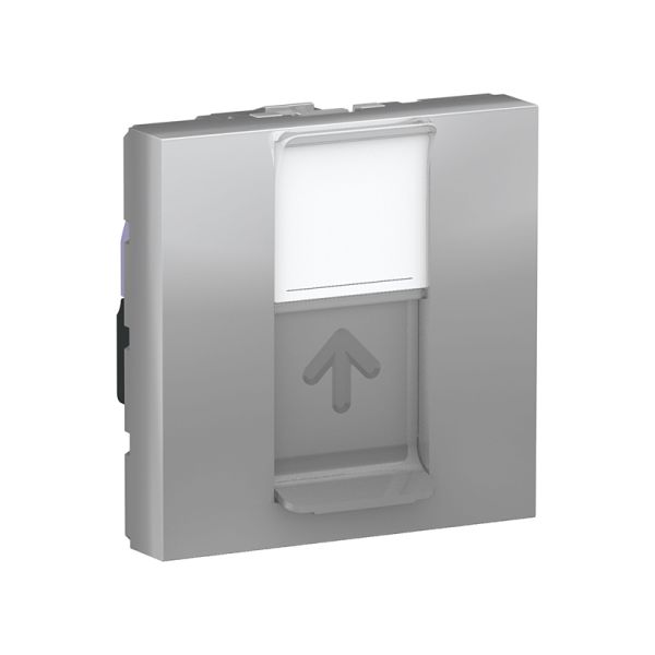 Розетка комп. 1-а., RJ45, кат.6 STP, 2-мод., Unica New, NU341730, алюміній