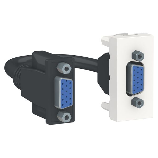 Розетка HD15 female (VGA) 1-мод., Unica New, NU343218, білий