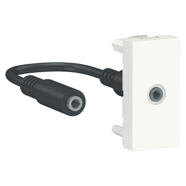 Розетка Minijack 1 модуль Unica New, NU343318, білий