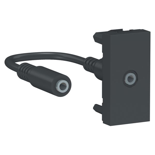 Розетка Minijack 1 модуль Unica New, NU343354, антрацит