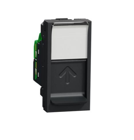 Розетка комп. 1-а., RJ45, кат.6A FTP, 1-мод., Unica New, NU344854, антрацит