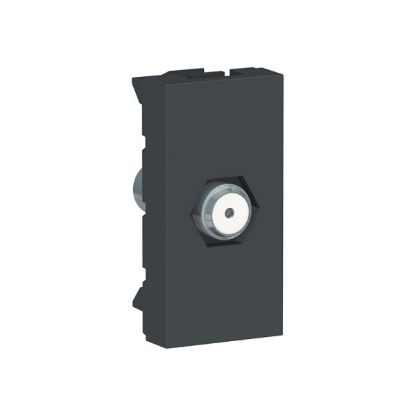 Розетка Coaxial F-type, 1-мод., Unica New NU346854 антрацит