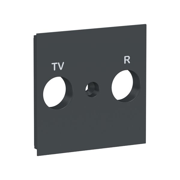 Лицьова панель TV/FM розетки, Unica New NU944054 антрацит