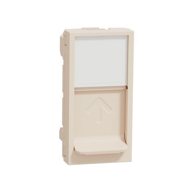 Лицьова панель RJ45 KEYSTONE/SYSTIMAX, Unica New NU946044 бежевий