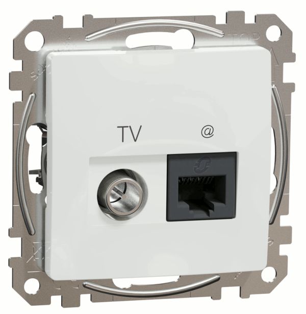 Розетка RJ45 категорія 6 UTP-TV Schneider Sedna Design SDD111469T Білий