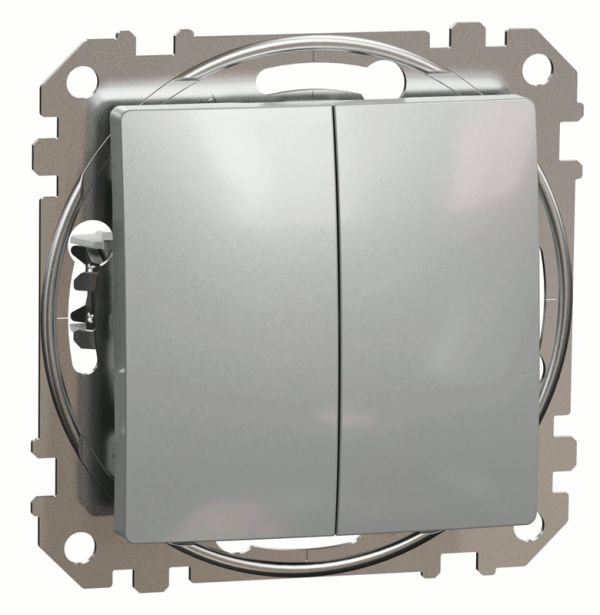 Перемикач 2-кл Schneider Sedna Design SDD113108 Алюміній