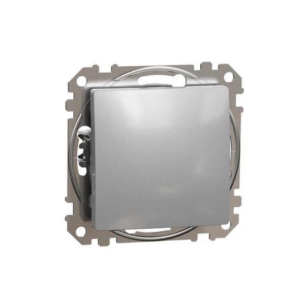 Перемикач кнопочний 1-кл Schneider Sedna Design SDD113116 Алюміній