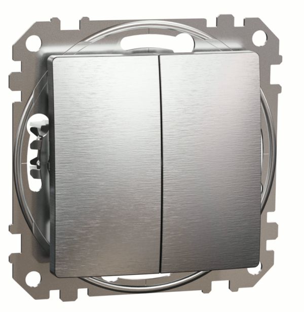 Вимикач 2-кл Schneider Sedna Elements SDD170105 Алюміній матований